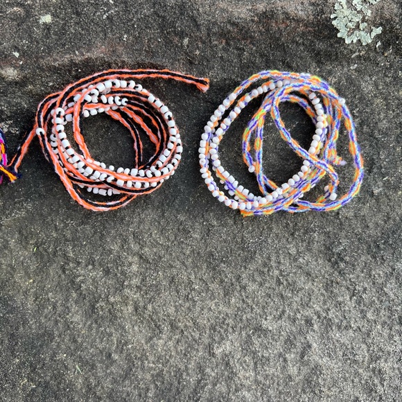 Set of 3 Watana Peruvian beaded woven wrap beaded friendship bracelets ties - Picture 6 of 6